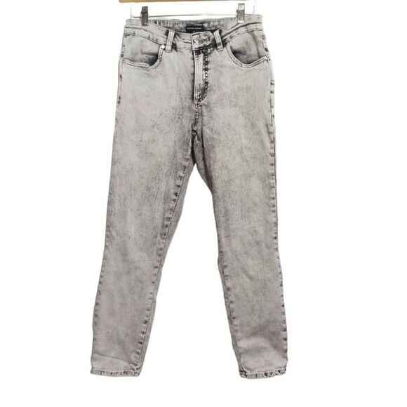 Universal Standard Seine Gray Acid Wash Stretch Skinny Ankle Crop Jeans Sz 4 - Picture 1 of 6